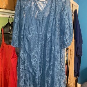 Torrid Blue Lace Top